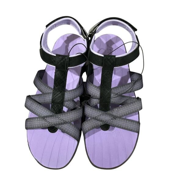 Jsport by Jambo Women's Strap Sandal Black Purple Size 11 NIB - Picture 2 of 11